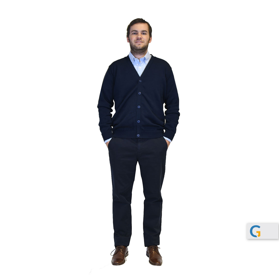 CARDIGAN AZUL Y PANTALÓN AZUL-