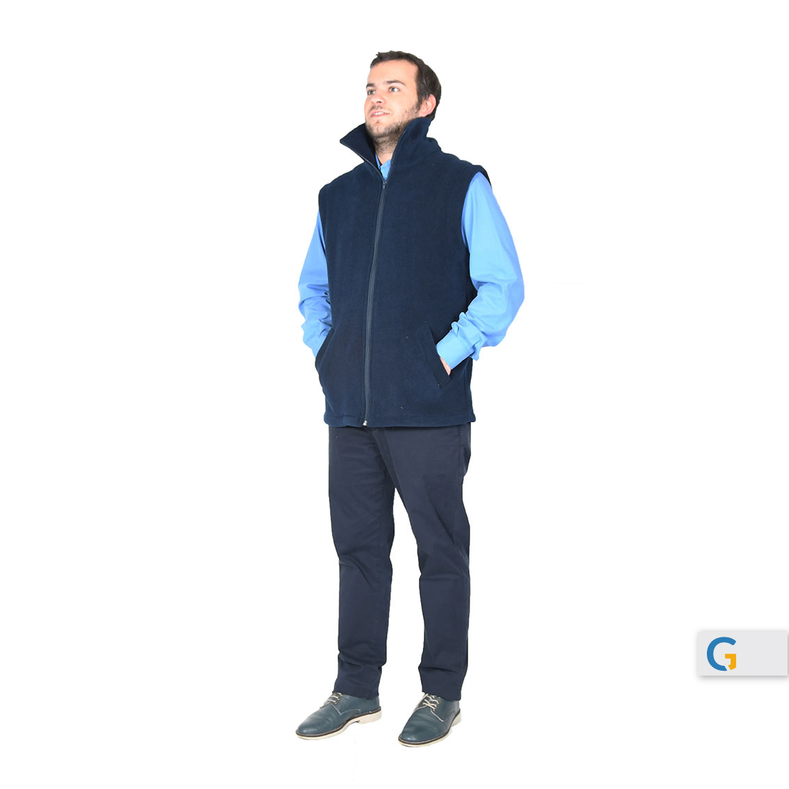 CHALECO DE POLAR COSTADO SIN LOGO-