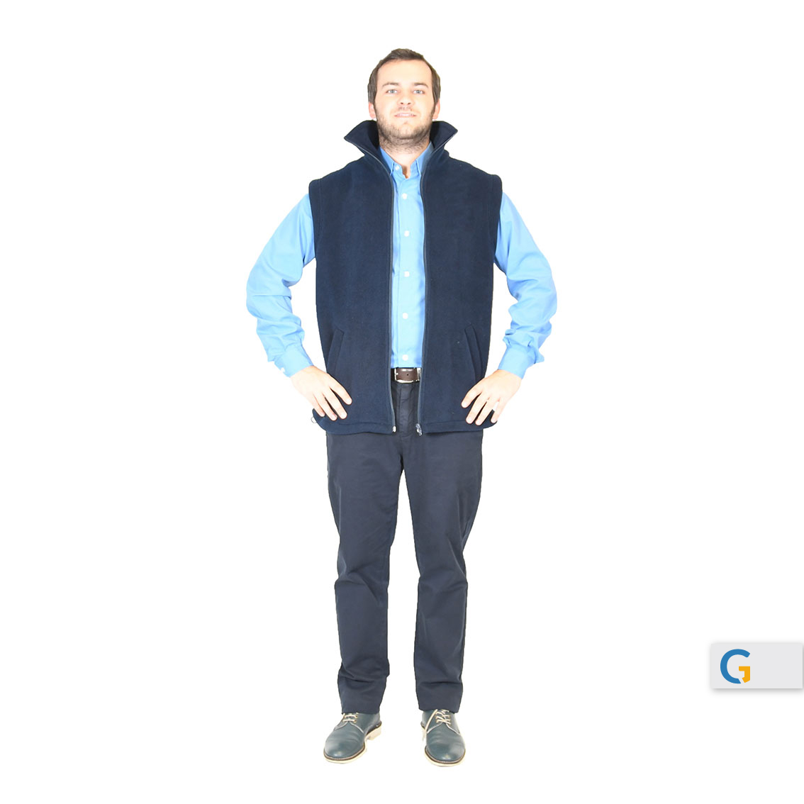 CHALECO DE POLAR FRENTE ABIERTO SIN LOGO-