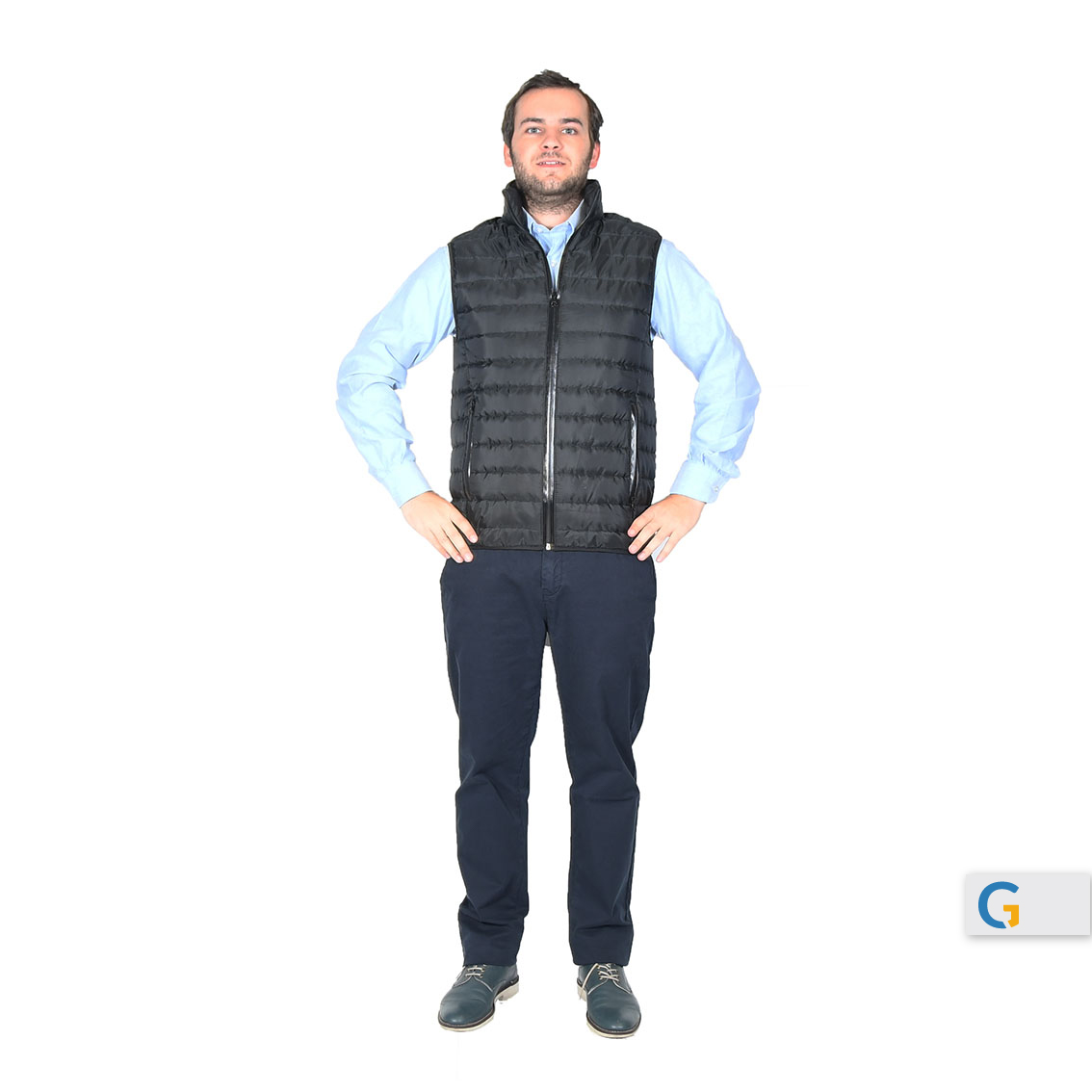 CHALECO NEGRO FRENTE-