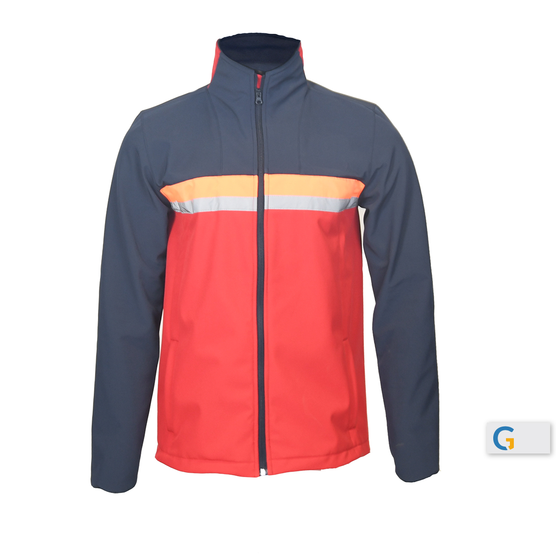 Campera Softshell Frente ROJO AZUL