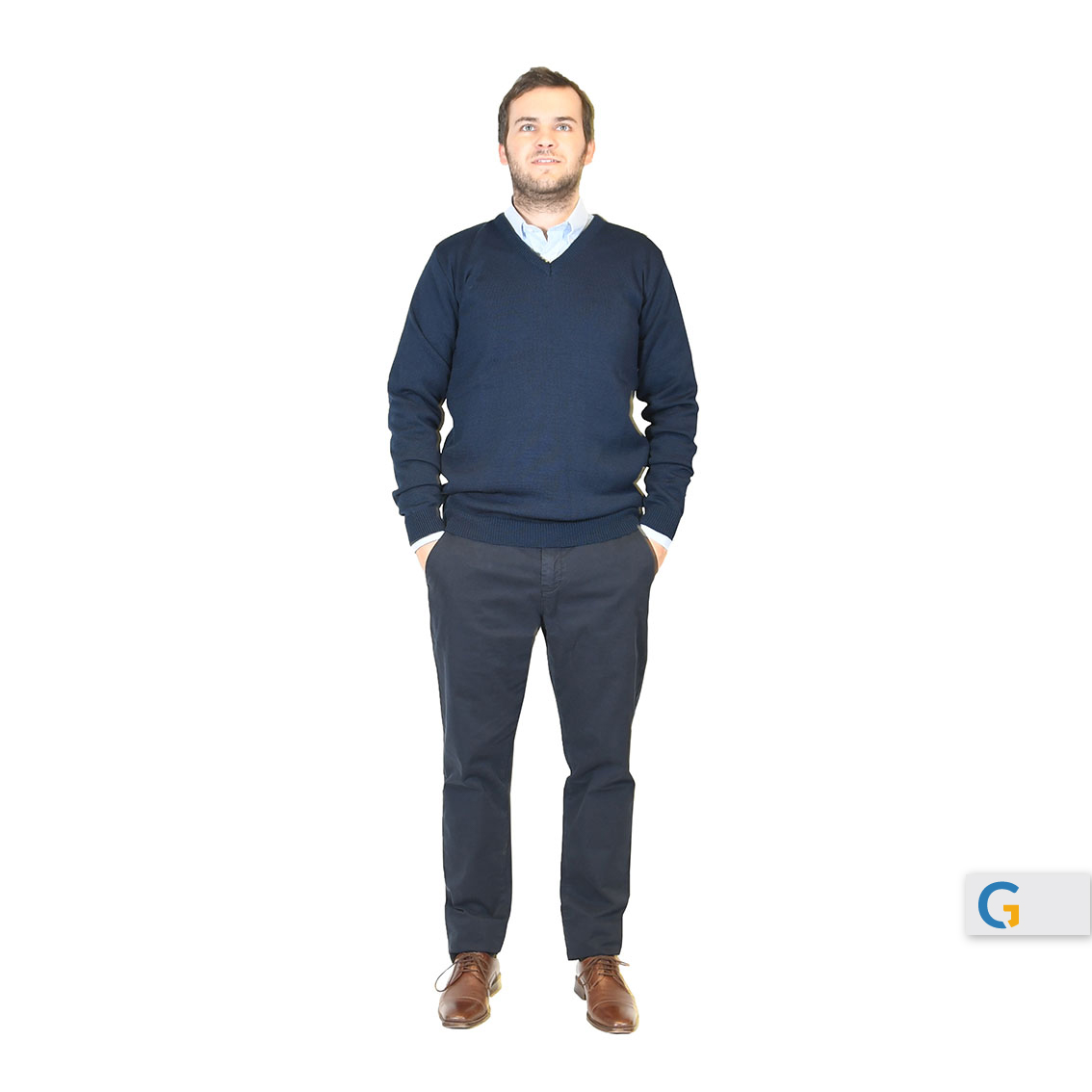 SWEATER ESCOTE EN V FRENTE-